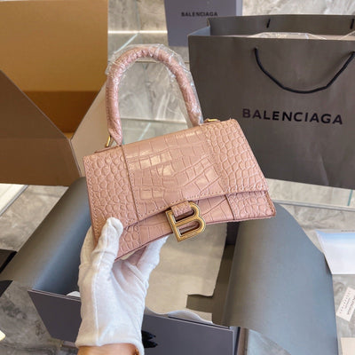 Crocodile print hourglass bag