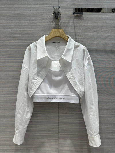 AW 23 new 2-piece ultra-short shirt set
