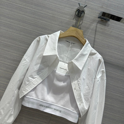 AW 23 new 2-piece ultra-short shirt set
