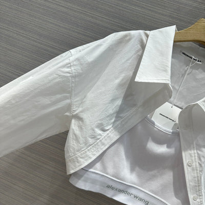 AW 23 new 2-piece ultra-short shirt set
