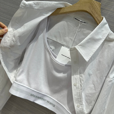 AW 23 new 2-piece ultra-short shirt set