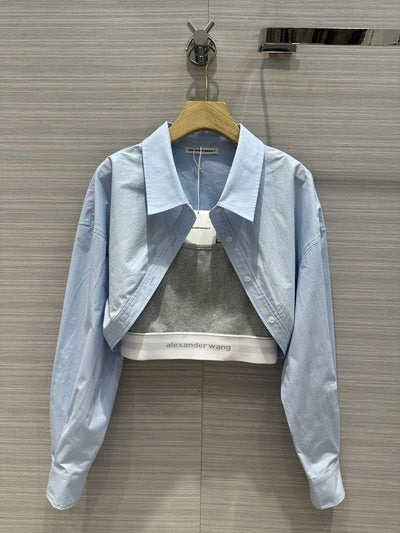 AW 23 new 2-piece ultra-short shirt set