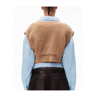 WA new patchwork long-sleeved shirt