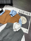 WA new patchwork long-sleeved shirt