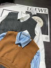 WA new patchwork long-sleeved shirt