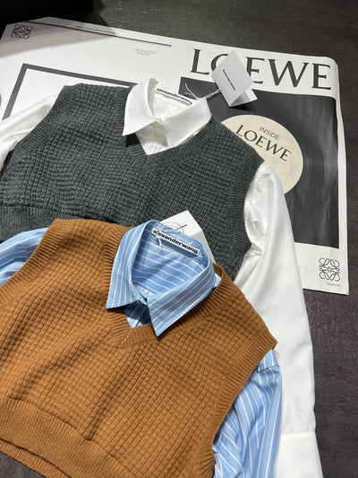 WA new patchwork long-sleeved shirt