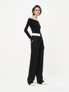 AW 23 new irregular slanted shoulder bottoming shirt