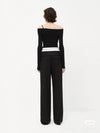 AW 23 new irregular slanted shoulder bottoming shirt