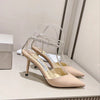 JC 23 patent leather rhinestone high heel sandals