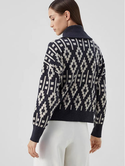 BRU* 23 autumn and winter jacquard wool top