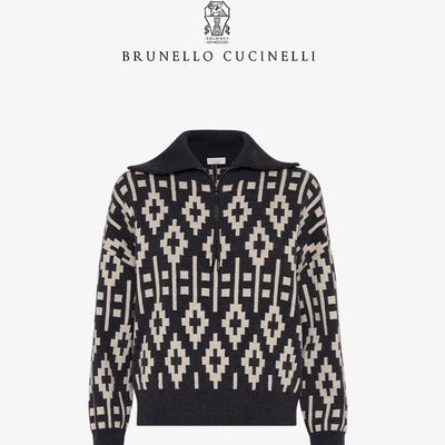 BRU* 23 autumn and winter jacquard wool top