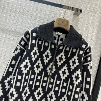 BRU* 23 autumn and winter jacquard wool top