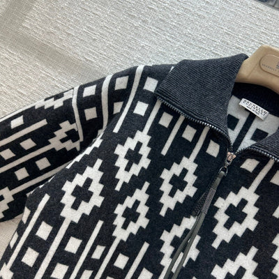 BRU* 23 autumn and winter jacquard wool top