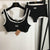 MI* new sports bra set elastic vest + boxer briefs