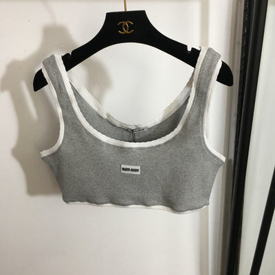 MI* new sports bra set elastic vest + boxer briefs