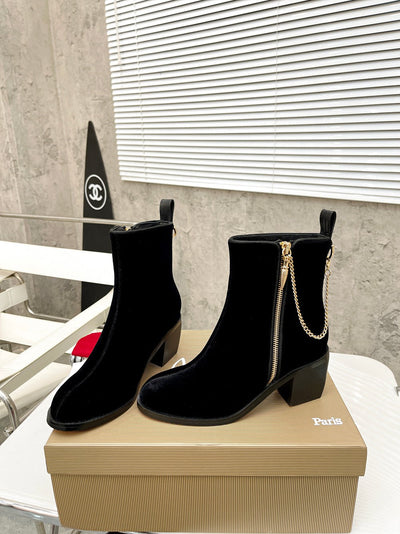 CL*  1:1 VIP Korean velvet platform boots