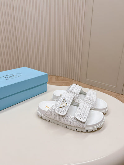 Prada 24 new woven slippers 1:1  VIP