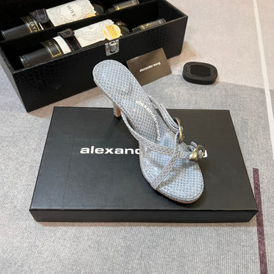 ALEXANDER* W new snake print cross sandals