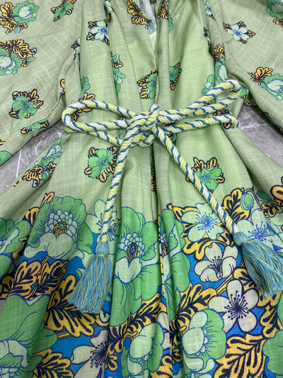 ALEMAIS 24SS Tie-strap Print Dress