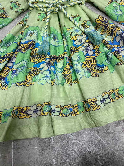 ALEMAIS 24SS Tie-strap Print Dress