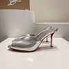 CHRIS* LOUB* 24SS Patent Leather Peep Toe High Heel Slippers 1:1 VIP