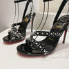 CHRIS* LOUB* 24SS rivet high-heeled sandals 1:1 VIP