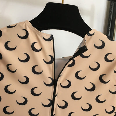 Moon Print Long Sleeve Bodysuit