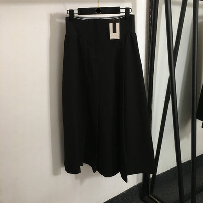 WA letter ribbon high waist suit skirt (3 colors)