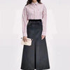 WA side pocket letter webbing high waist skirt