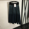 WA 24 letter webbing elastic high waist gradient denim skirt