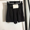 WA letter webbing elastic high waist wide leg shorts/trousers