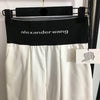 WA letter webbing elastic high waist wide leg shorts/trousers