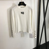 AW 24SS Embroidered Cotton Lettering Long Sleeve T-Shirt