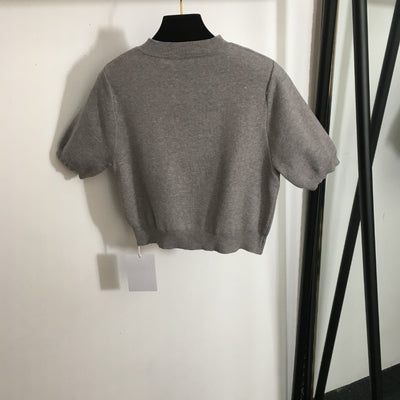 AW 24SS Embroidered Short Sleeve Sweater