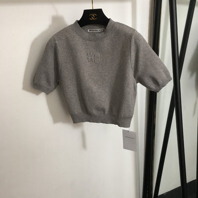 AW 24SS Embroidered Short Sleeve Sweater