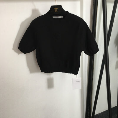 AW 24SS Embroidered Short Sleeve Sweater