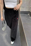 AW all-over printed terry wide-leg pants