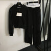 AW* Short Zipper Jacket + High Waist Wide Leg Pants