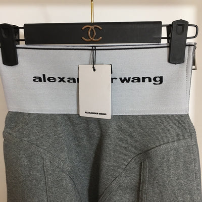 AW lettering webbing high waist body shaping shorts