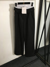 AW letter webbing double waist stitching wide leg trousers