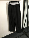 AW letter webbing double waist stitching wide leg trousers