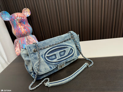Dies* Denim Chain Messenger Bag