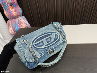 Dies* Denim Chain Messenger Bag
