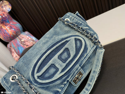 Dies* Denim Chain Messenger Bag