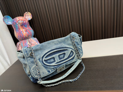 Dies* Denim Chain Messenger Bag