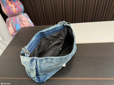 Dies* Denim Chain Messenger Bag