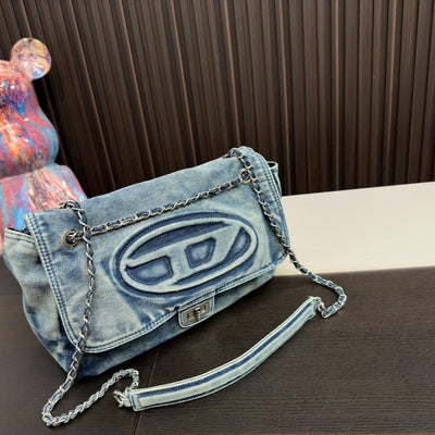 Dies* Denim Chain Messenger Bag