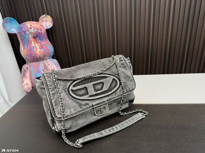 Dies* Denim Chain Messenger Bag