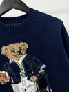 Ralph Laur* bear embroidered sweater