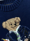 Ralph Laur* bear embroidered sweater